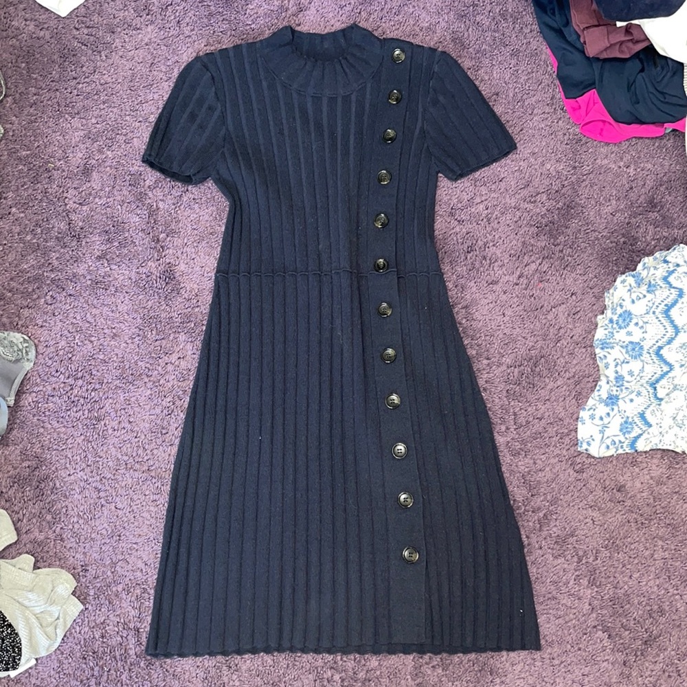 Free people navy knit dress